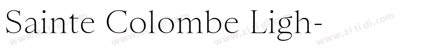 Sainte Colombe Ligh字体转换
